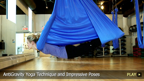Anti-Gravity Yoga Technique and Impressive Poses