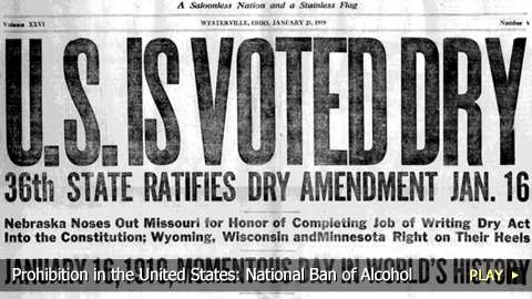 Prohibition in the United States: National Ban of Alcohol