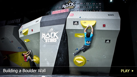 adidas ROCKSTARS Bouldering Competition: Building a Boulder Wall