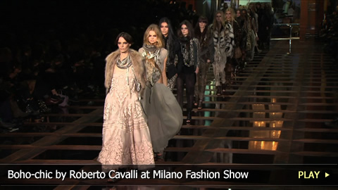Boho-chic by Roberto Cavalli at Milano Fashion Show