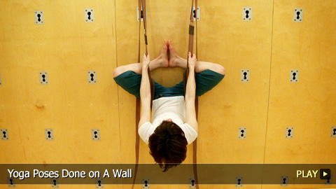 Yoga Poses Done on A Wall