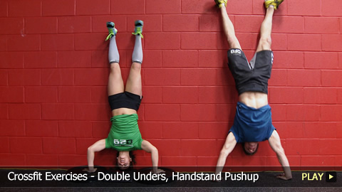 CrossFit Workout: Exercises - Double Unders, Handstand Pushup