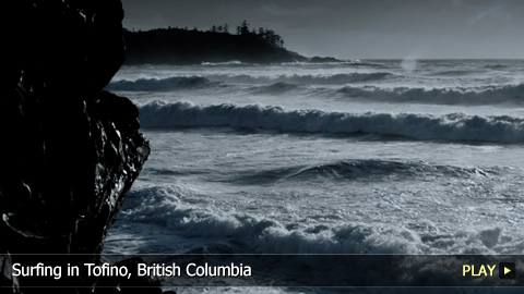 Surfing in Tofino, British Columbia