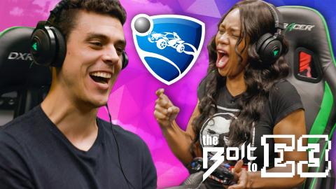 Playing Rocket League @ NVIDIA HQ! The road trip begins! - The Bolt to E3 part 1