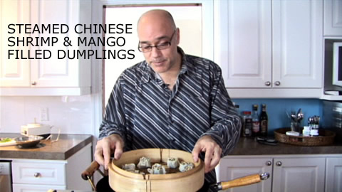 Steamed Shrimp & Mango Dumplings