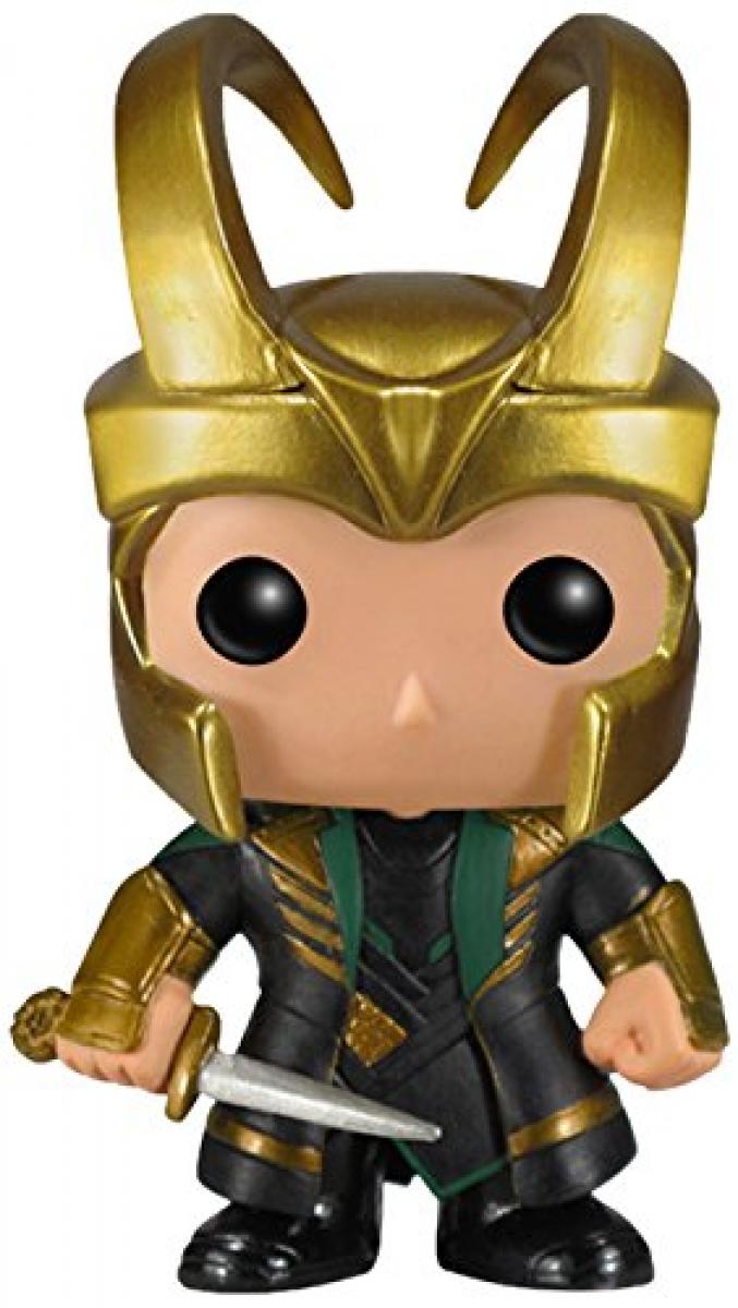 Funko POP Marvel (BOBBLE):  Helmet Loki Action Figure