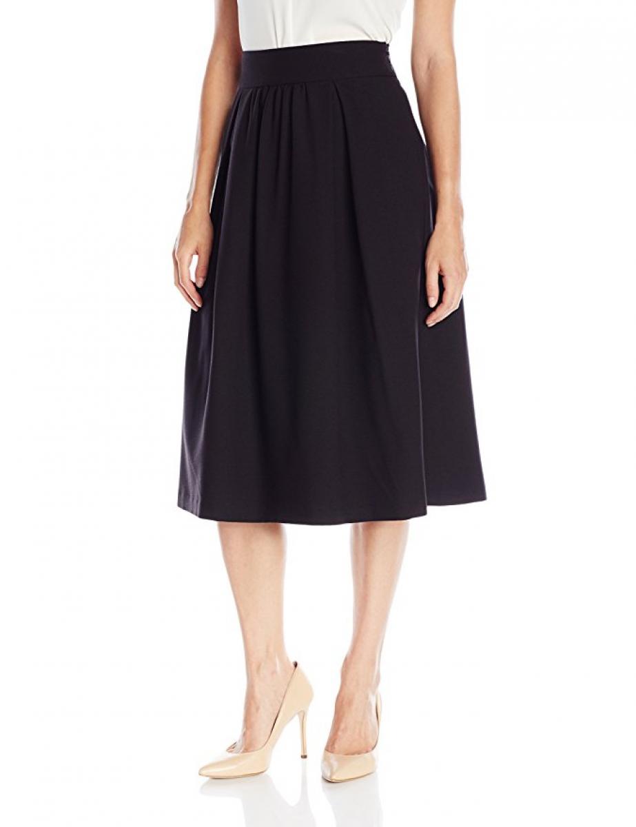 Lark & Ro Women's Midi Flare Skirt