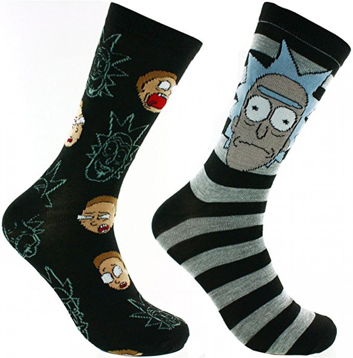 Rick And Morty 2 Pack Casual Crew Socks