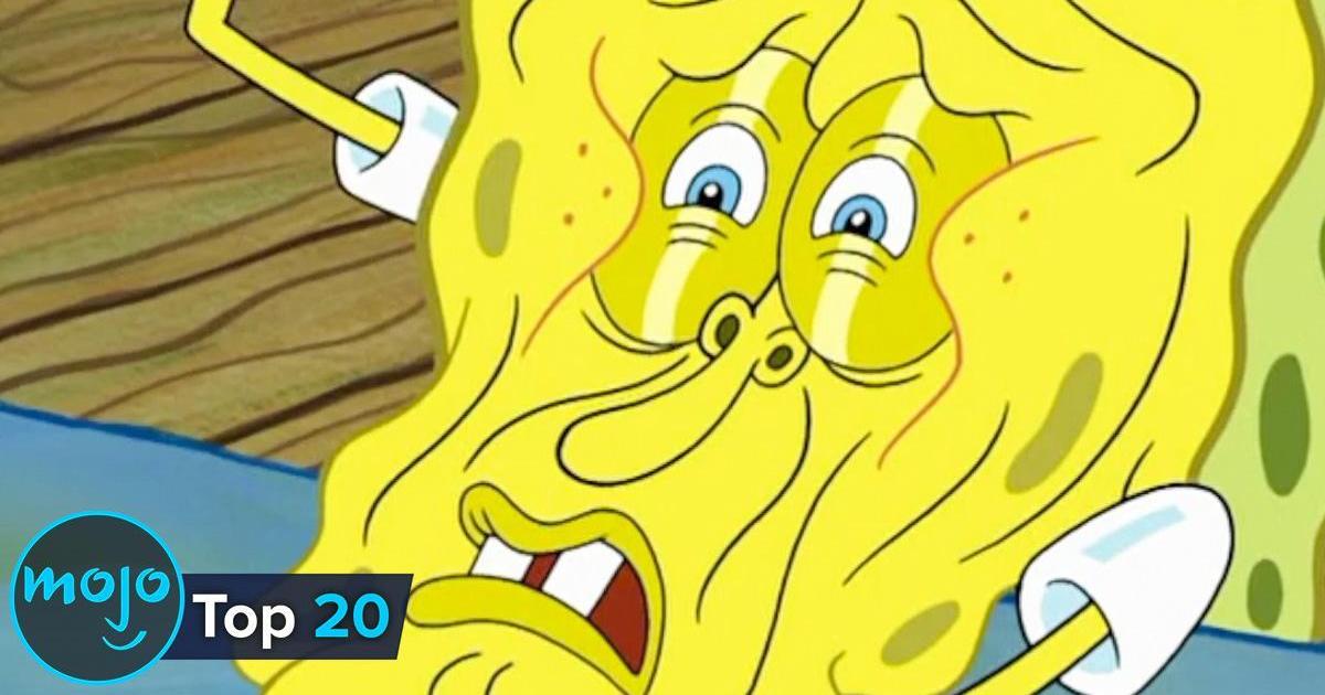 Spongebob Meme Sad Crying Tears Scared Run GIF