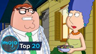 Top 20 Times Family Guy Made Fun of The Simpsons