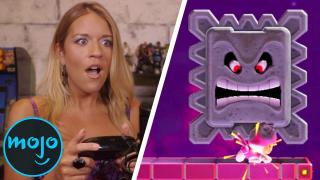 WatchMojo Lady Plays Super Mario Maker 2 (badly)