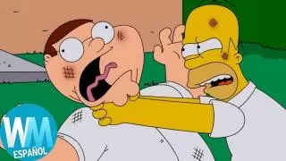 ¡Top 10 Veces que los SIMPSON se BURLARON de FAMILY GUY!