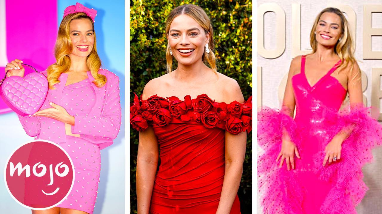 Margot Robbie's Satin Couture Gown Pays Homage to Retro Barbie at