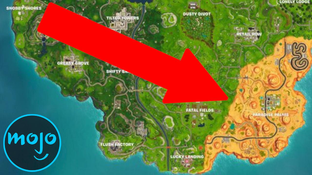 top 10 biggest fortnite map changes - fortnite spring event map